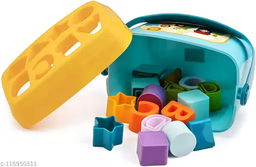 Baby Plastic First Block Shapes and Sorter, 16 Blocks