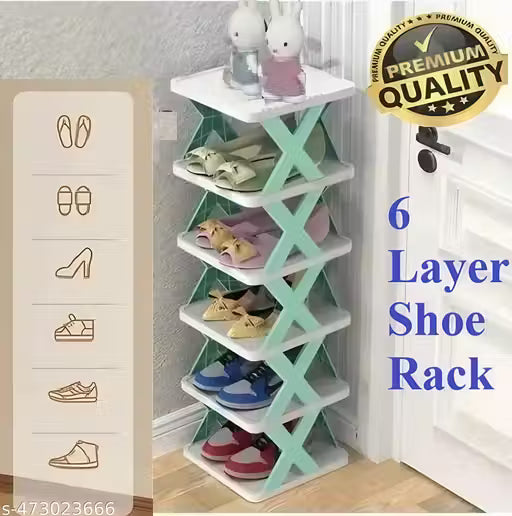 6 Layer shoes rack for home plastic