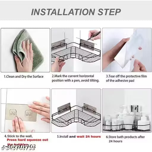 (PACK OF 2 ) Metal Bathroom Corner Rack