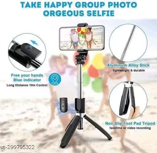 Bluetooth Extendable Selfie Stick with Wireless Remote