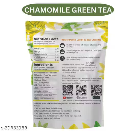 32 Baar Chamomile Flavour Green Tea